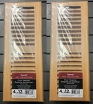 Imperial Mfg RG2195 4" X 12" Oak Finished Floor Heat Registers Vents - Pack Of. Fixed Price $83.89.