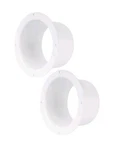 2X New 4" Inch Air Duct Connector Flange Straight Ventilation Pipe Plastic. Fixed Price $12.95.