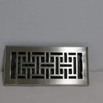 Decor Grate AJH410-NKL 4" X 10" Plated Nickel Oriental. Fixed Price $19.95.