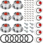 Pack 343-4009 Trailer Hub Caps With Oil Window Cover Kit Set 6PCS. Fixed Price $71.45.