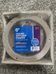 6" Truaire Ceiling Diffuser Damper Smoothglide Brown Paintable Surface. Fixed Price $15.00.