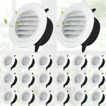 18 Pcs Soffit Vents 4 Inch Abs Exterior Round Exhaust With Built .... Fixed Price $94.13.