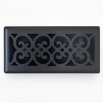 4" 12" Victorian Floor Register In Textured Black - Vent Covers For Home Fl.... Fixed Price $33.32.