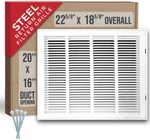 Fits 20X16 Duct Opening Steel Return Air Filter Grille By Removable Door Fo. Fixed Price $75.99.