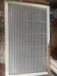 Rectangle Metal Louvered Hvac Vent Cover Grille White Silver. Fixed Price $22.00.