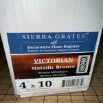 Register In Metallic Bronze Sierra Grates 4" X 10" Floor Case Of 5 See Photos. Fixed Price $59.40.