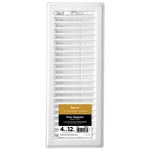 Imperial 4-INCH X 12-INCH White Steel Painted Louvered RG0267 Floor Register. Fixed Price $12.99.