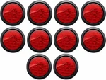 Qty 10 Red 4" Inch 12 Led Round Stop/turn/tail Truck Trailer Light Kits Pigtail. Fixed Price $59.95.