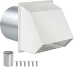 8 Inch Hooded Wall Vent With Screen And Damper, Galvanized Steel, Outdoor. Fixed Price $64.50.