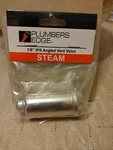Plumbers Edge 1/8" Ips Angled Vent Valve Steam. Fixed Price $15.00.