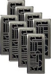 Art Deco Floor Register 4X10 Inches Brushed Nickel - 8 Pack Elegance. Fixed Price $159.99.