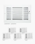 Vevor Floor Registers 3-WAY X 10 Inch Iron Vents For 6-PACK White. Fixed Price $42.99.