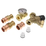 Caleffi 520516AC Anglemix 3-WAY Mixing Valve 3/4 Press With Check Gauge. Fixed Price $297.37.