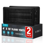 Voisen Floor Register 4X10, Pack Black Vent Inches, 2PCS. Fixed Price $25.93.