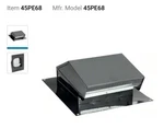Vent Rooftop Cap, Steel, 10-1/4 X 10-3/4" 45PE68 Dayton 190735957141. Fixed Price $32.68.