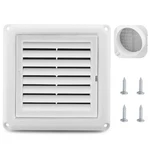 Cenipar 4" Louvered Vent Cover Dryer Exhaust Air Inch Fixed Louver, White. Fixed Price $14.52.