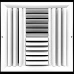 10"W X 10"H 4-WAY Aluminum Curved Blade Adjustable Air Supply Hvac Diffuser. Fixed Price $25.00.