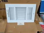 Home Intuition 10X6 3-WAY Air Vent Cover W/adjustable Damper White Ceiling/wall. Fixed Price $21.00.