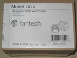 New! Fantech Model: DG4 Item# 411363 Designer Exhaust Grille With Collar 4" Duct. Fixed Price $15.95.