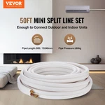 Vevor 50FT Mini Split Line Set, 3/8" & 5/8" O.d Copper Pipes Tubing And Triple-l. Fixed Price $364.69.