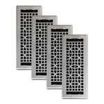 (4-PACK) Eclipse Floor Register, 4X12 Inches, Brushed Nickel (ECH412-NKL). Fixed Price $107.92.