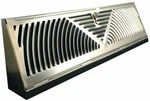 Truaire Triangular Metal Baseboard Register - Satin Nickel Finish. Fixed Price $44.59.