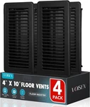 Voisen Floor Register 4X10, Black 4PACK,. Fixed Price $40.17.
