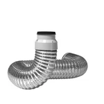Imperial 2 Ft. X 4 In. Silver/white Aluminum/plastic Semi-rigid Dryer Vent. Fixed Price $33.36.
