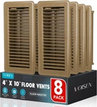 Voisen Floor Register 4X10, 8 Pack Brown Vents,heavy Duty Steel. Fixed Price $56.88.