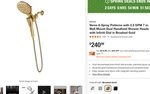 Moen Verso 7 In. Dual Handheld Shower Heads Brushed Gold 220C3BG Open Box. Fixed Price $150.00.