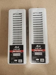 Pair Of Altus Floor Registers 2-1/4" X 10" White Damper New 639-8389. Fixed Price $14.23.