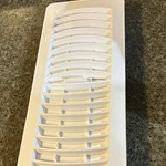 Imperial Standard Series White Floor Register 4IN By 12INCH Louvered Design. Fixed Price $7.00.