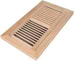 Hardwood White Oak Floor Register, Flush Mount With Frame, 6X12 Inch Damper. Fixed Price $40.89.