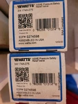 Watts Pressure Relief Valve 0274598. Fixed Price $125.00.