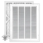 20" X 30" Return Air Filter Grille - 22.6" 26.6" 1", White. Fixed Price $79.97.
