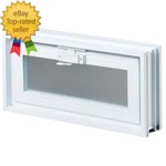 3 In. Thick Series 16 X 8 Hopper Vent For Glass Block Windows. Fixed Price $46.99.