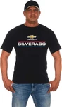 Jh Design Men's Chevy Silverado Distressed Red White & Blue Logo T-shirt. Fixed Price $23.98.