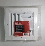 Everbilt 6 Inch X Duct Ceiling Diffuser Smoothglide Damper White. Fixed Price $14.99.