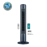Midea 42" Tall 3-SPEED Smart Tower Fan With Wi-fi, Blue, MFT1021CRWB Open Box. Fixed Price $69.99.