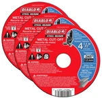 Diablo Pack 4-1/2 In. Type Metal Cut-off Disc DBDS45045101F-3PK. Fixed Price $13.98.