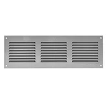 Repa Market 12X4 Gray Galvanized Steel Louvered Air Vent Cover W/ Mesh Screen. Fixed Price $30.32.