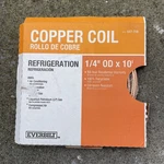 Everbilt Copper Refrigeration Coil 1/4 Od 10FT Job W Hvac Flexible Tube. Fixed Price $30.00.