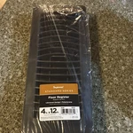 Imperial Polystyrene Floor Register 4X12 Black Rectangle Louvered Design RG3822. Fixed Price $6.99.