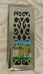 Hampton Bay Elegant Scroll 4 In. X 12 Steel Floor Register Polished Brass. Fixed Price $25.00.