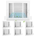 6 Pack White 8X10 Inch Interior Size Ceiling Vent Covers, 3 Way Adjustable So.... Fixed Price $99.42.