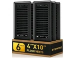 Byewire 4X10 Heavy Duty Steel Adjustable Floor Registers, (black, 6 Pack). Fixed Price $32.00.