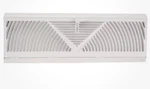 Baseboard Register W/ Damper, 15 Opening, White, Steel, One-way,. Fixed Price $19.98.