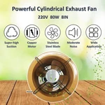 New 220V 8'' Axial Fan Cylinder Pipe 370W Explosion-proof Exhaust. Fixed Price $68.00.