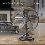 Lasko - R12210 12" Classic Metal Table Fan Black. Fixed Price $119.95.