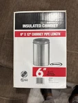 Supervent Insulated Chimney Pipe 6"X12"DOUBLE Wall Stainless Steel Outer JSC6SA1. Fixed Price $59.99.